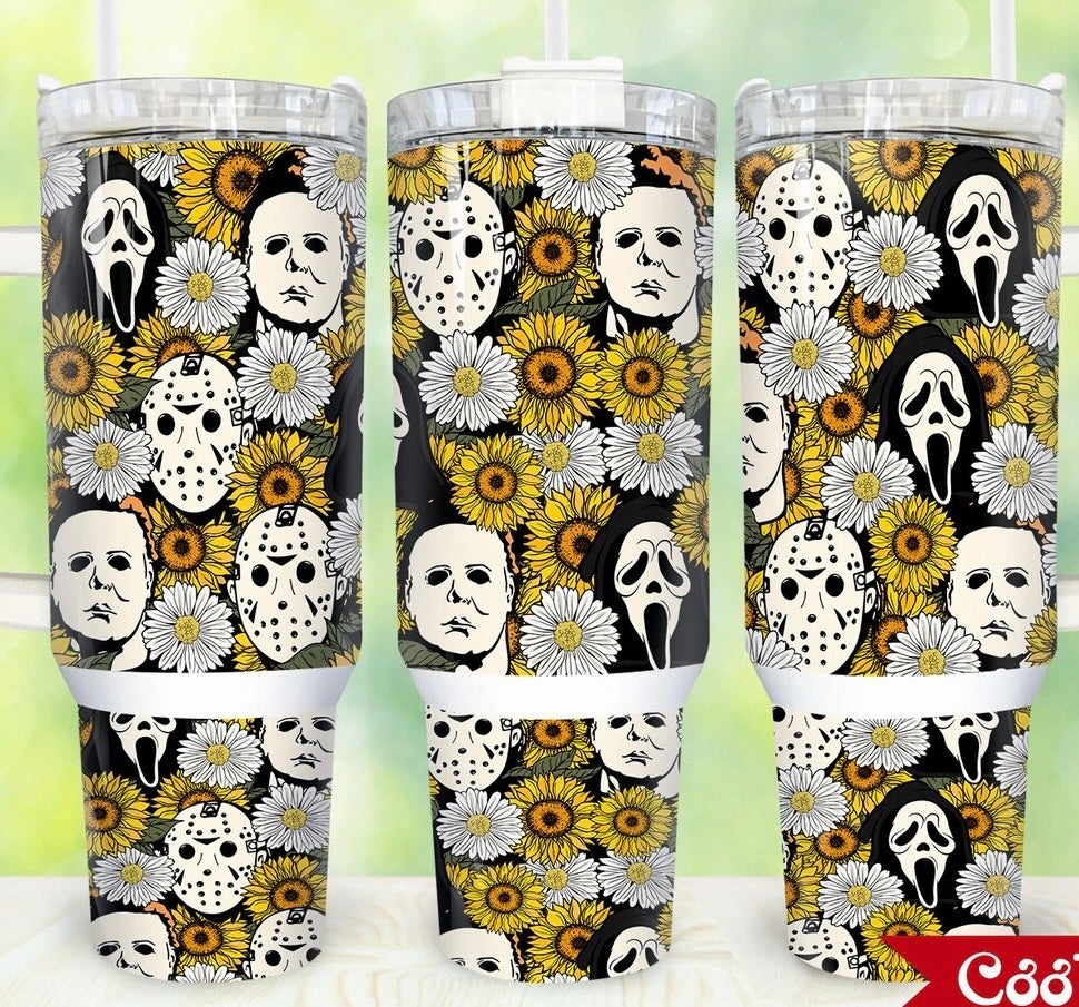 Floral Scary Movie- 40 OZ Thirst Quencher