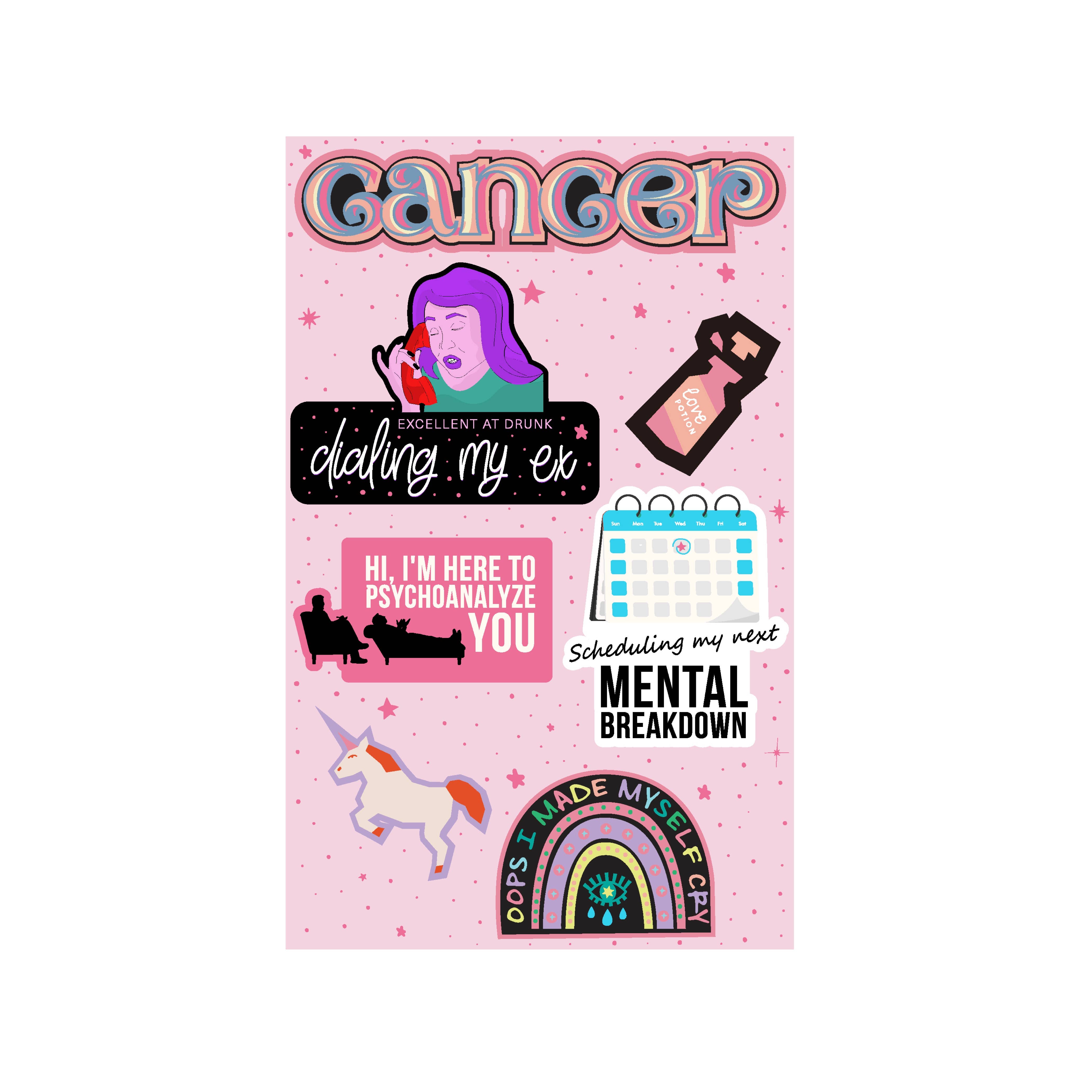 FUN CLUB - Cancer Sticker Sheet