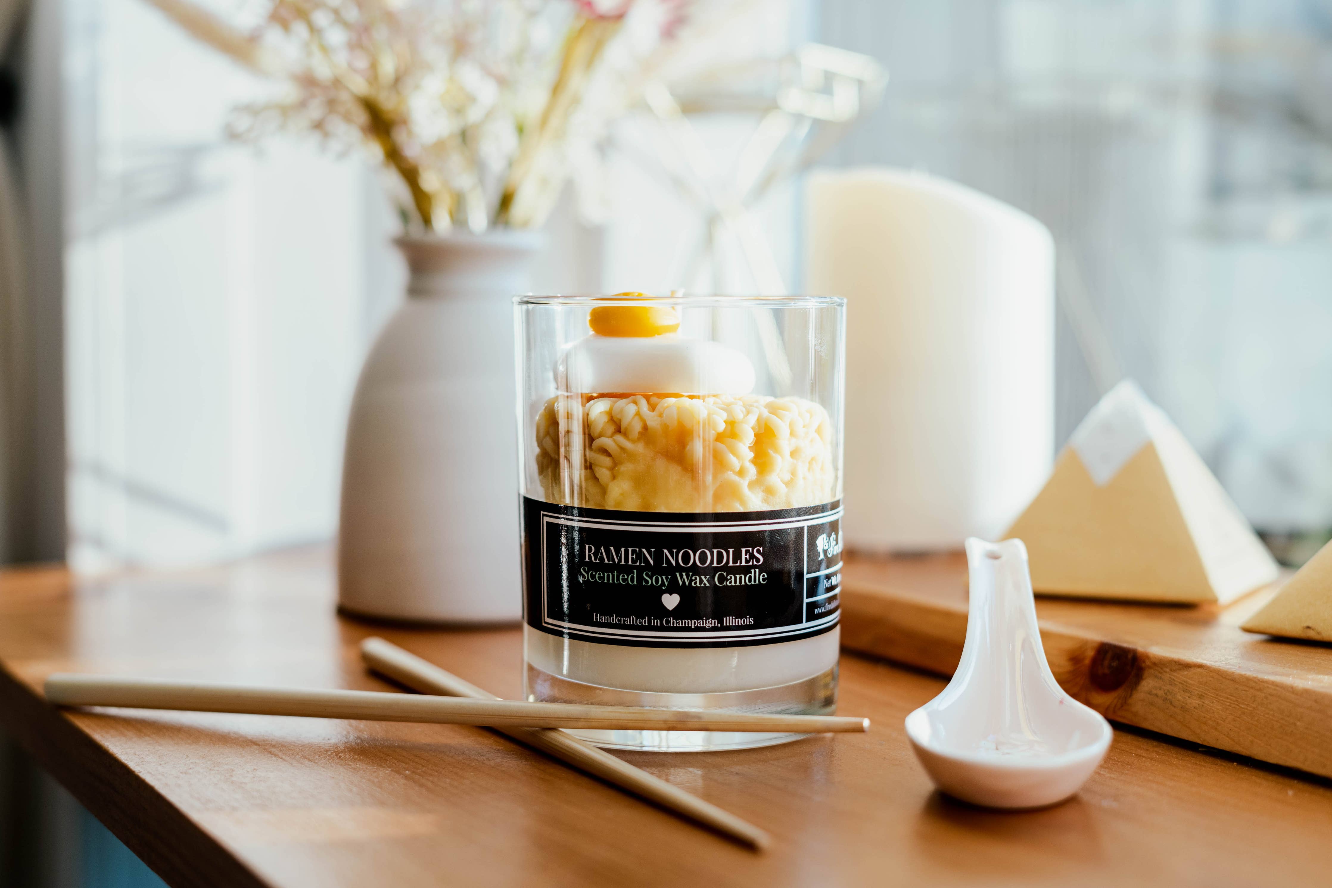 Adorable Ramen Noodles Scented Soy Wax Candle!