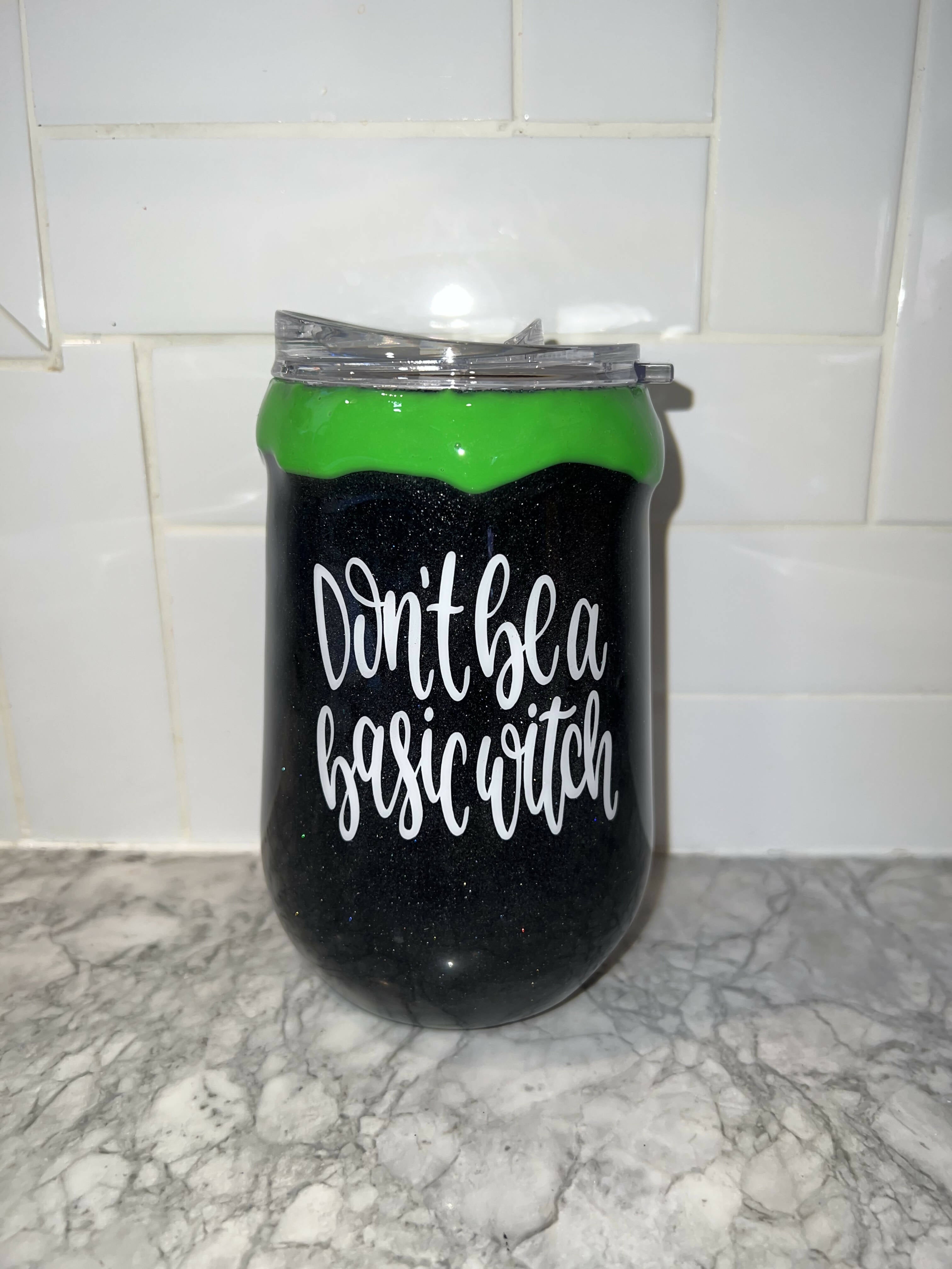 16oz don’t be a basic witch wine cup