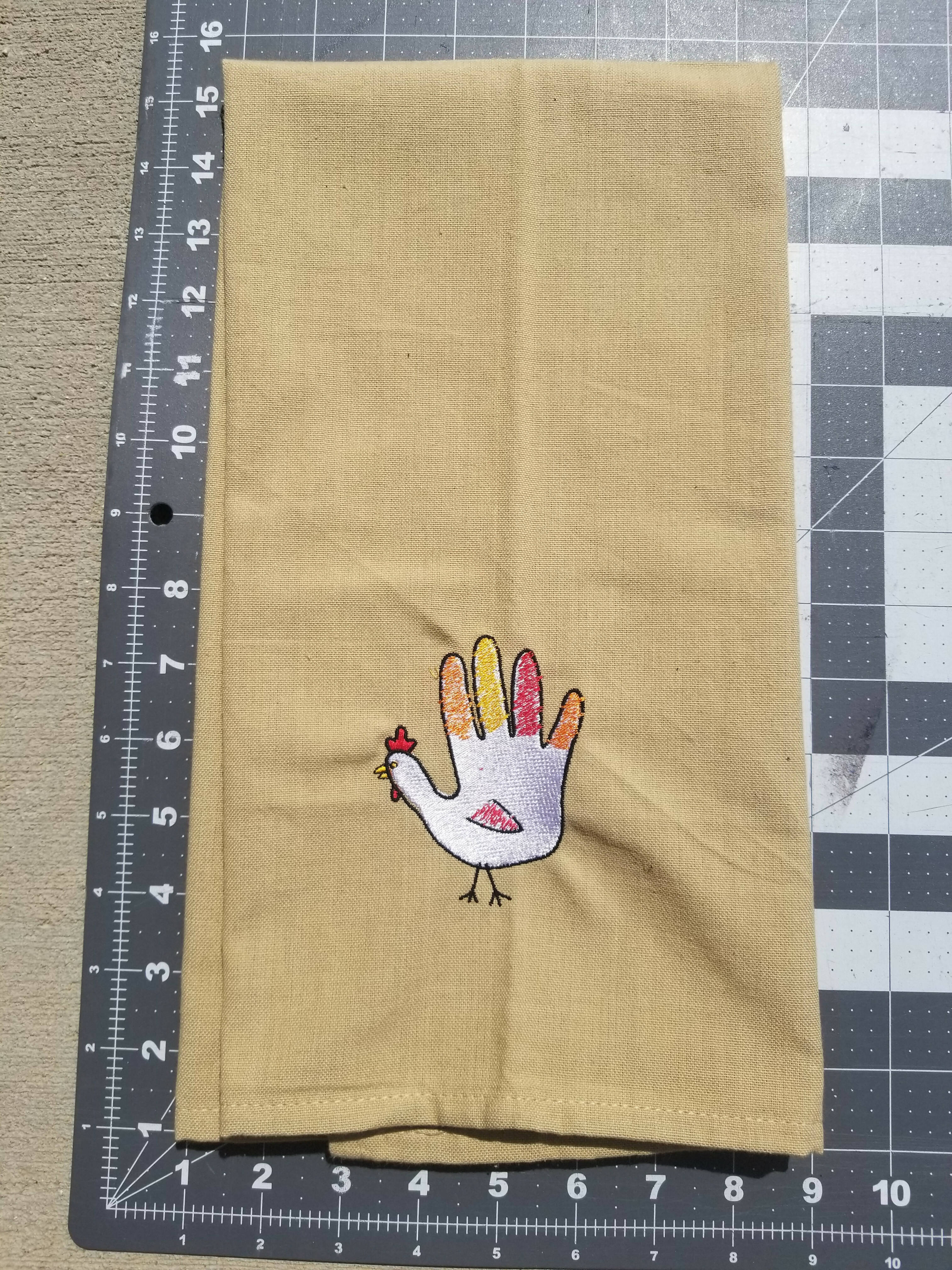 Child's Hand Turkey Fall Decor Towel