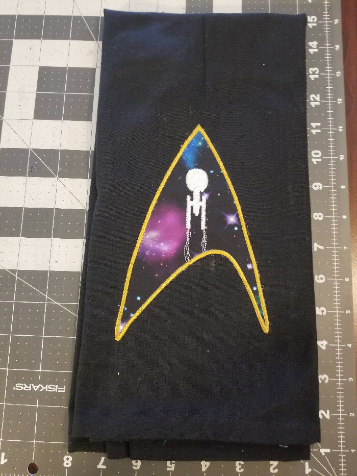 Star Fleet Applique Towel w/5 Ship Options