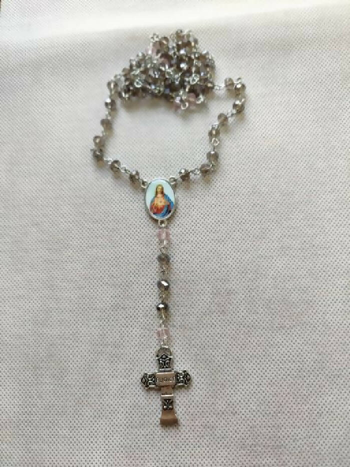 R #203 Rosary 59 Beads Amethyst