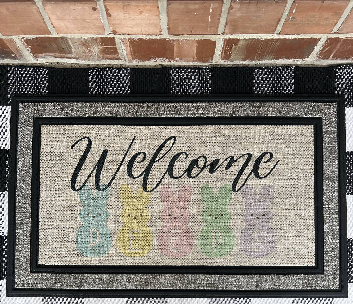 Welcome P E E P S Indoor/Outdoor Doormat