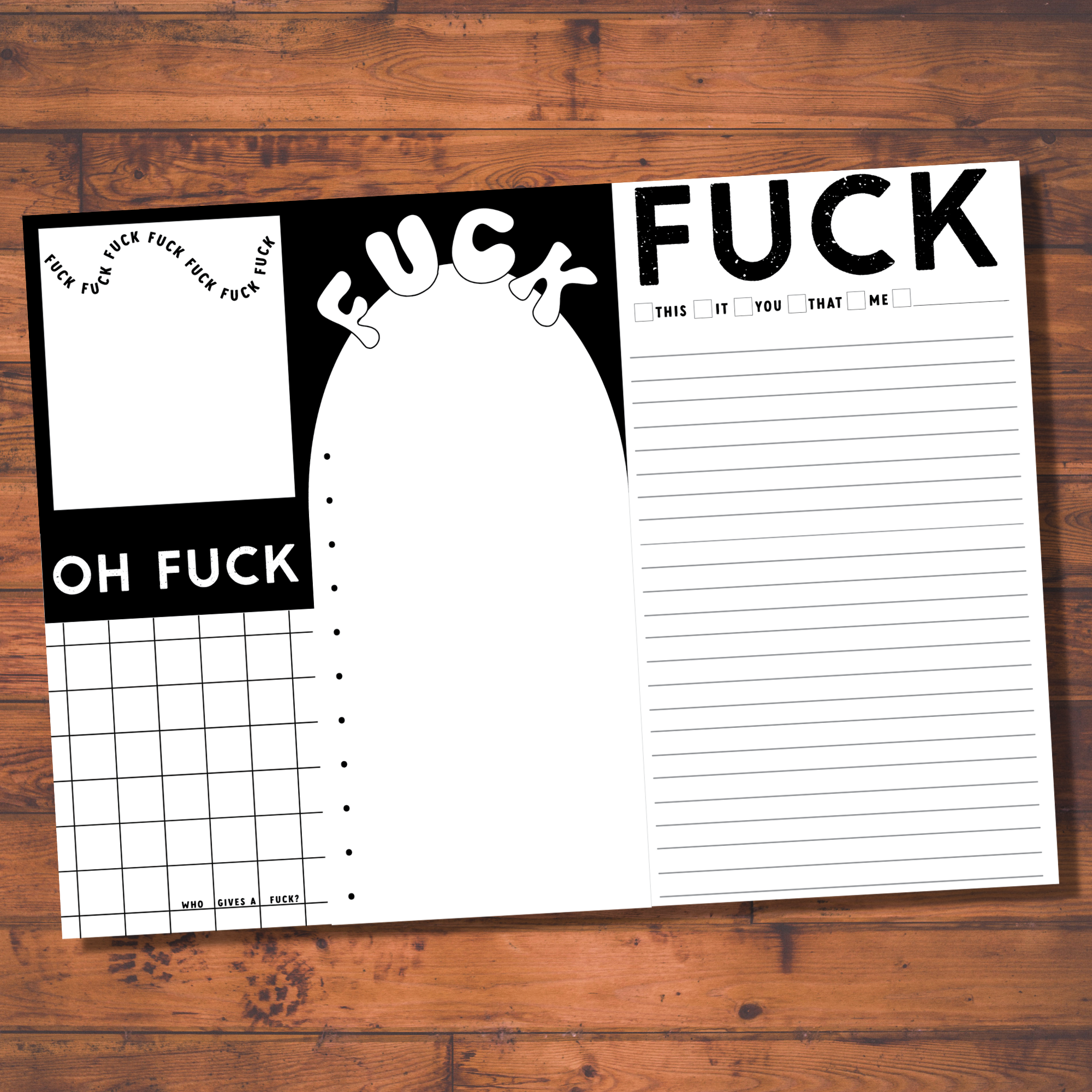 FUN CLUB - Fuck Notepad (funny, gift )
