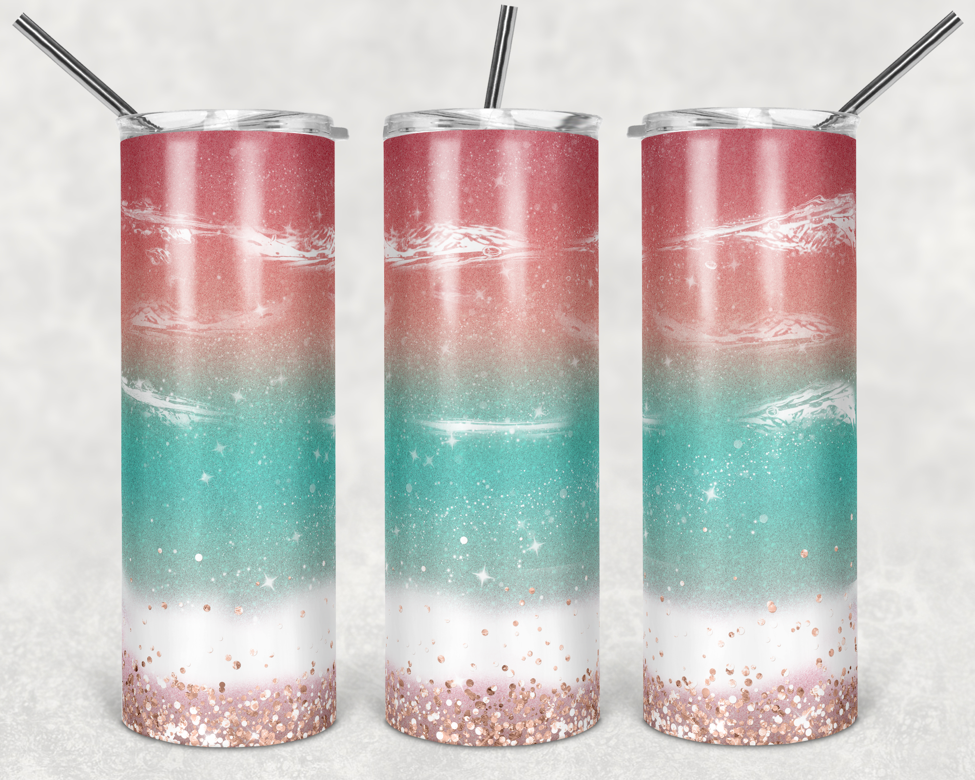 Beach Ombre with Waves - 20oz Tumbler