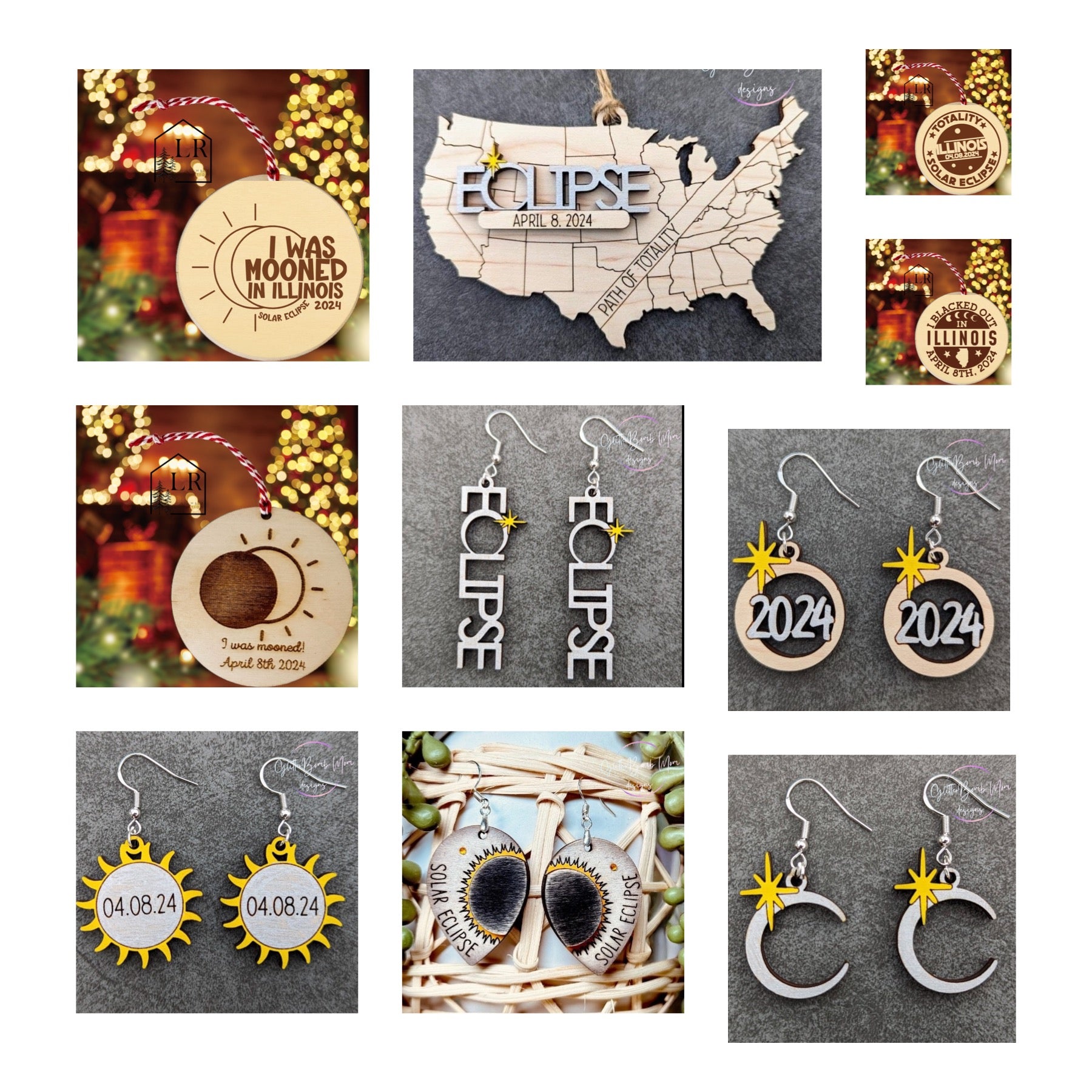 Total Eclipse Earrings & Ornaments
