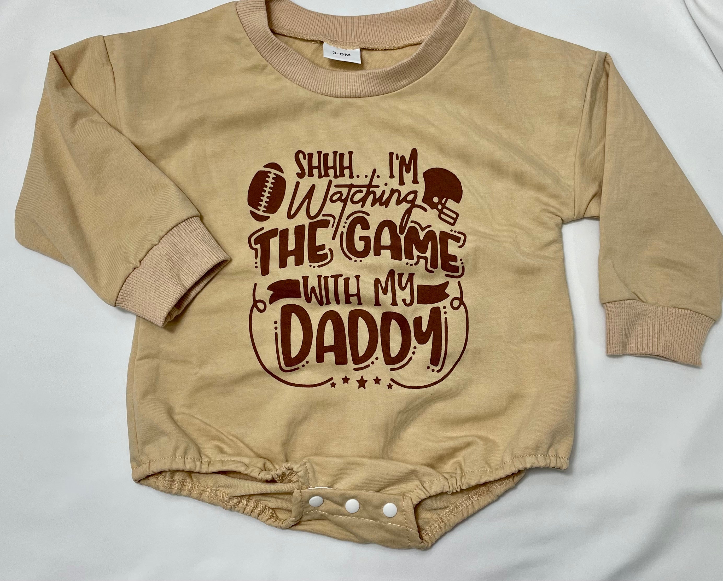 Daddy Football Watching Sweater Romper