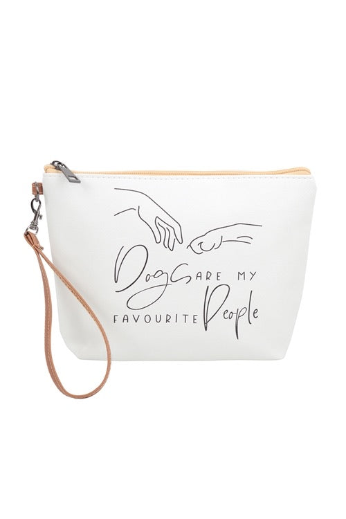 Wristlet Cosmetic Pouch Bag | dogs are my favorite people