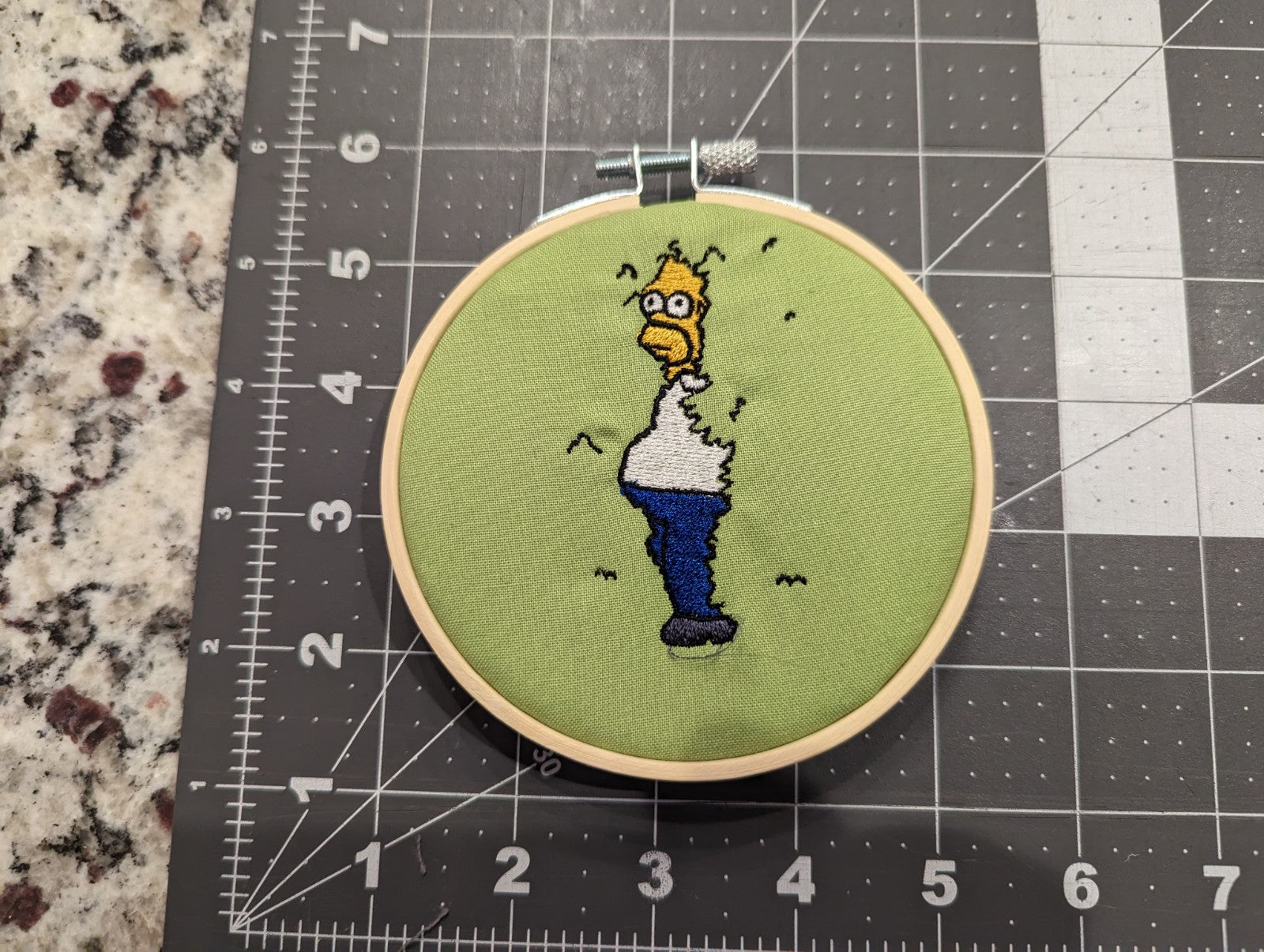 Homer in the Bushes Wall Hanger