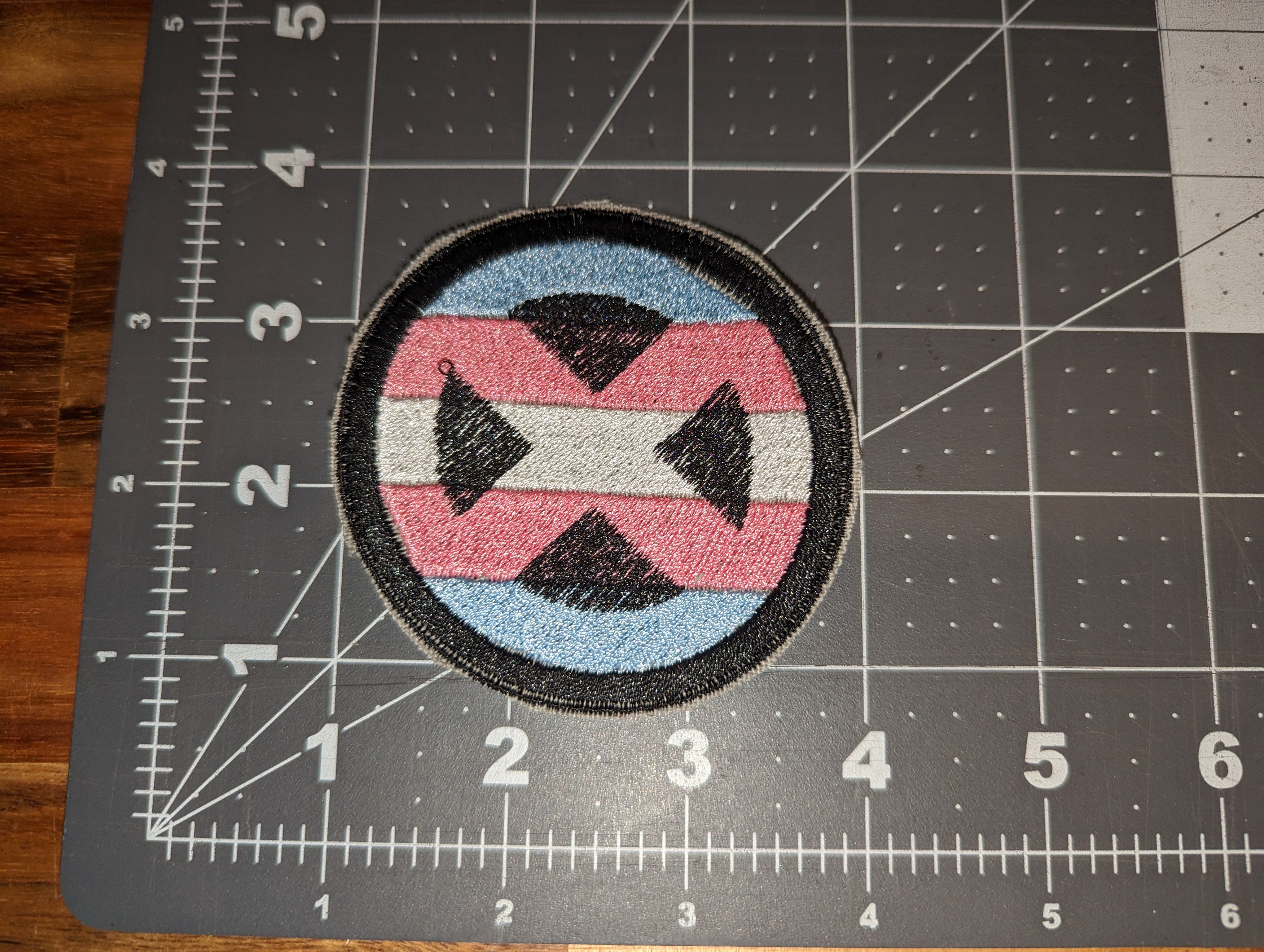 Misfits Icon Trans Flag Iron On Patch