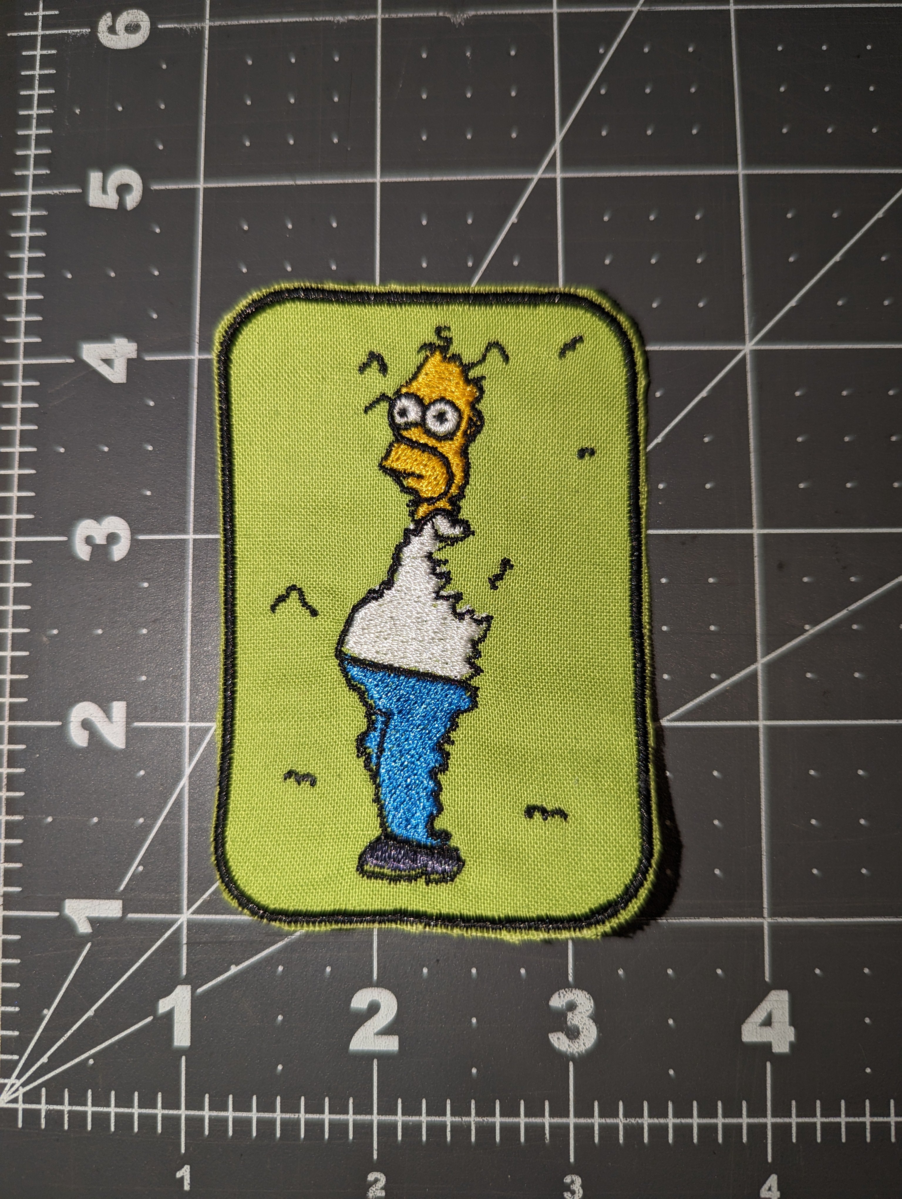 Homer in the Bushes Iron On Patch