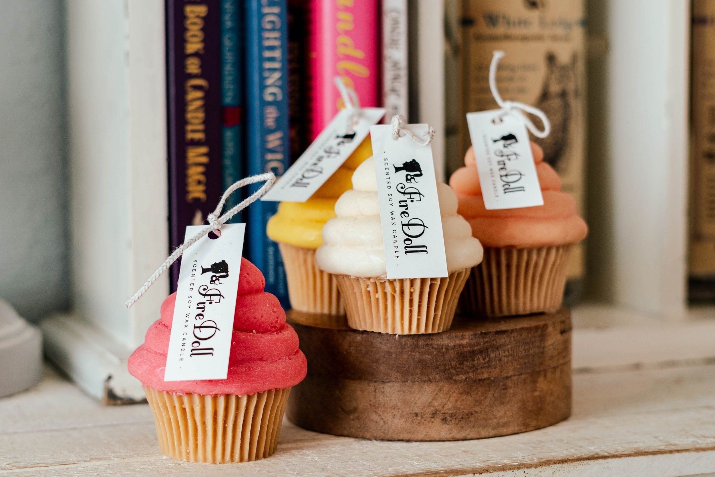 Adorable Soy Wax Cupcake Candles: Strawberry