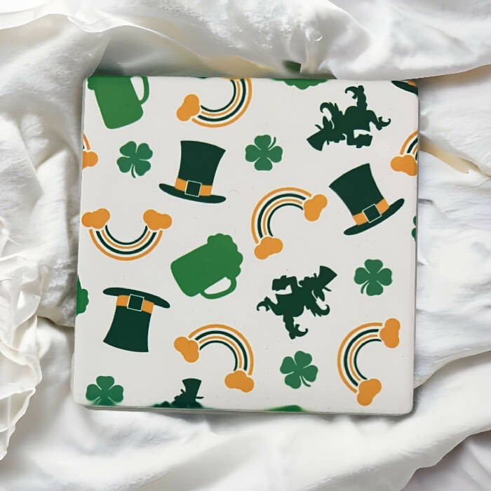 St Patrick's Day pattern coaster