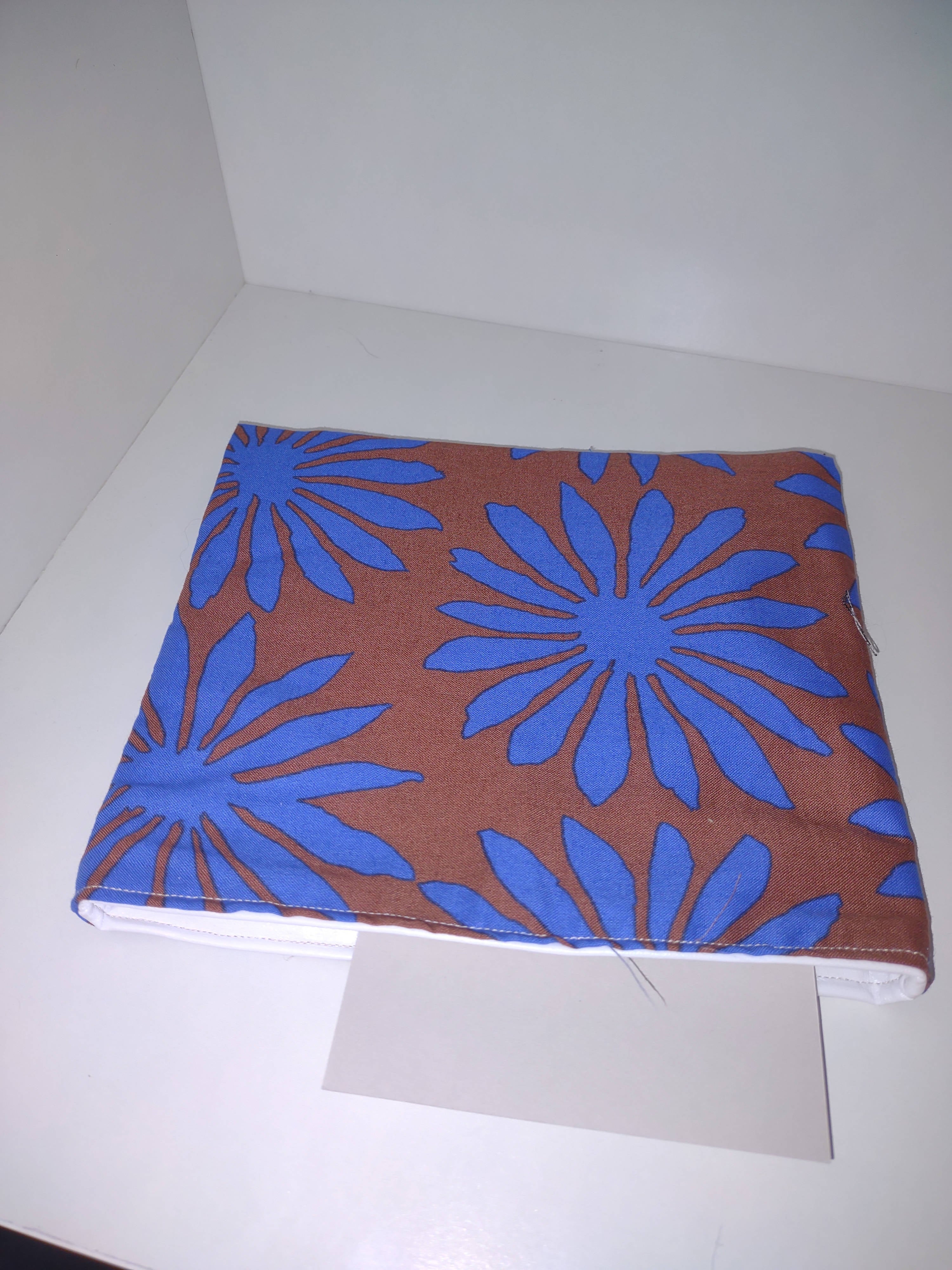 Modern Blue Flower Snack Bag Cotton