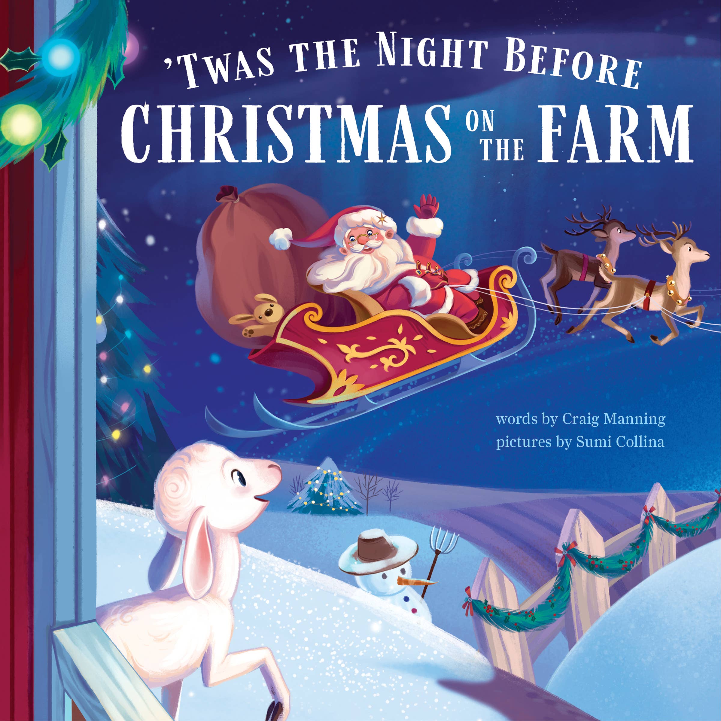 Sourcebooks - 'Twas the Night Before Christmas on the Farm (hardcover)