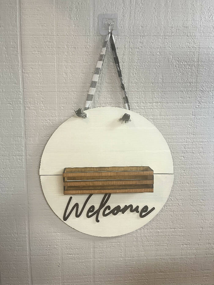 16” wagon insert interchangeable door hanger welcome sign