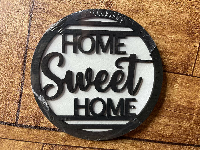 Home sweet home circle interchangeable insert