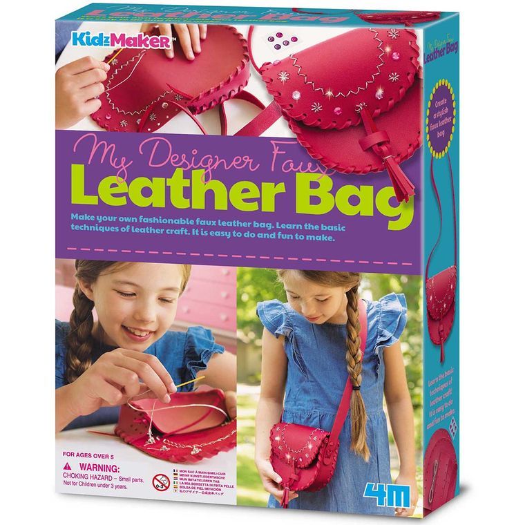 4M Faux Designer Make A Leather Bag Kids Craft Kit