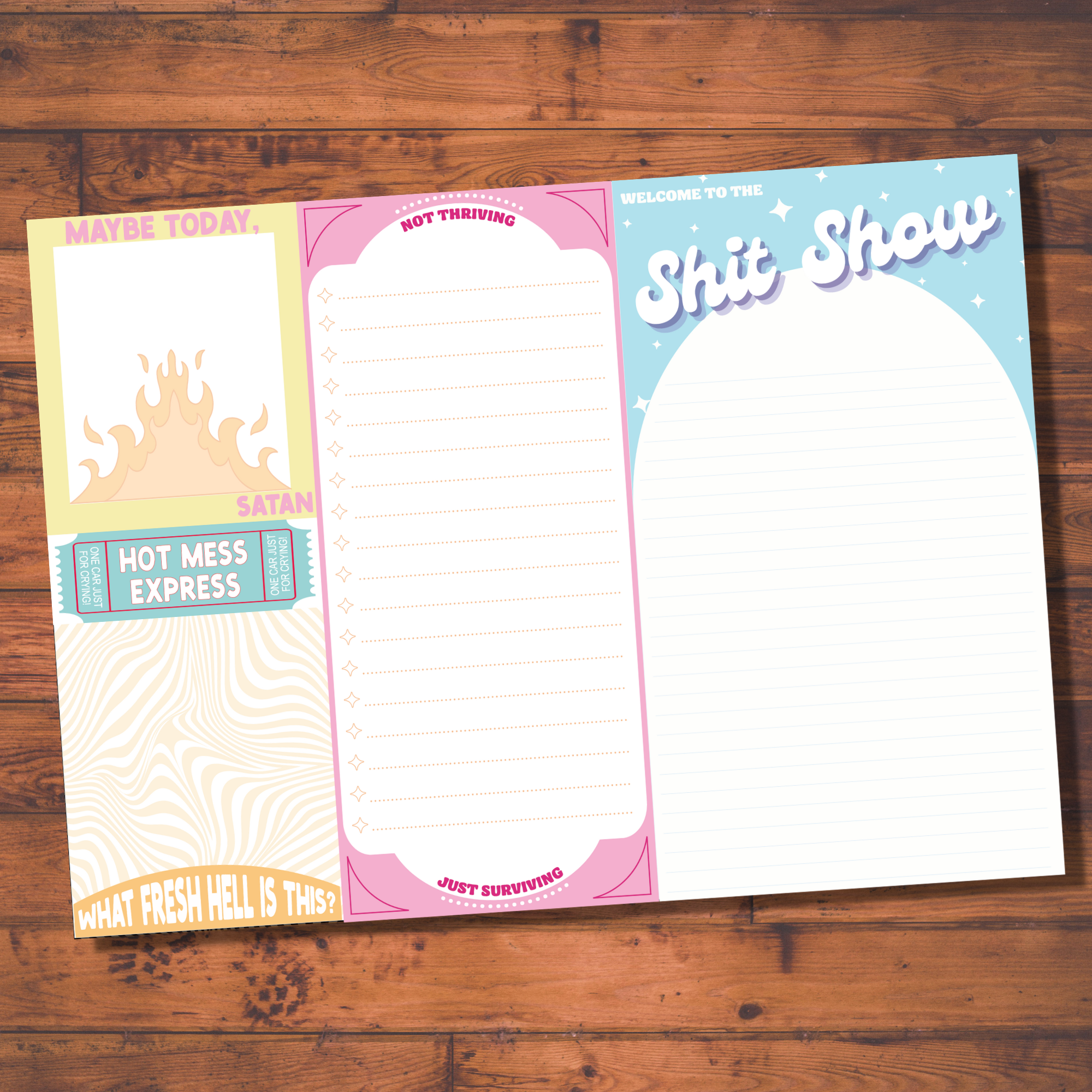 FUN CLUB - Welcome To The Shit Show Notepad  (funny, gift)