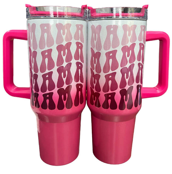 MAMA SHIMMER - pink - 40 oz quencher tumbler