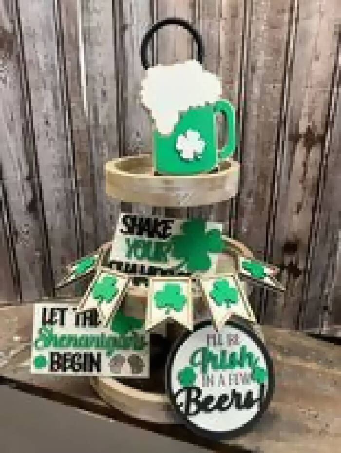 St. Patrick's day Tiered Tray Set