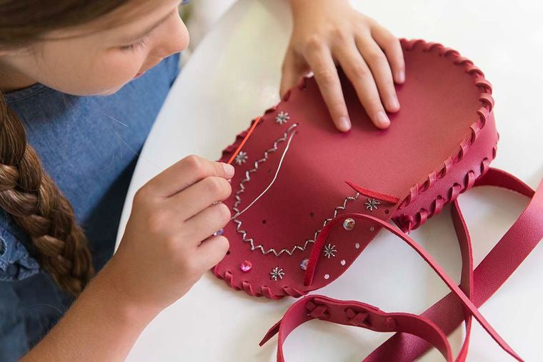 4M Faux Designer Make A Leather Bag Kids Craft Kit