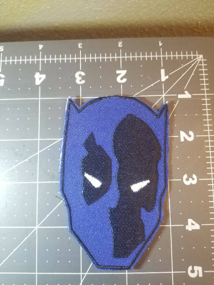 Black Panther Face Iron On Patch