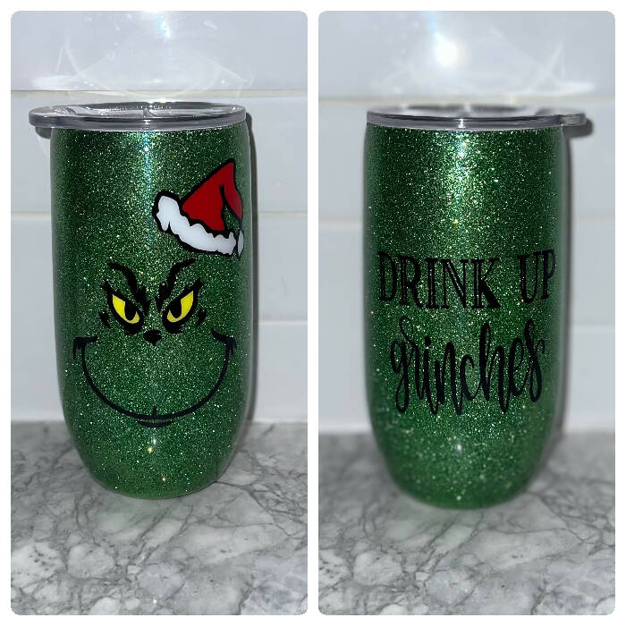 14oz drink up grinches wine cup