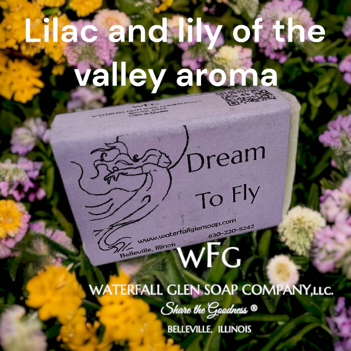 Dream to Fly lilac and lily bar soap