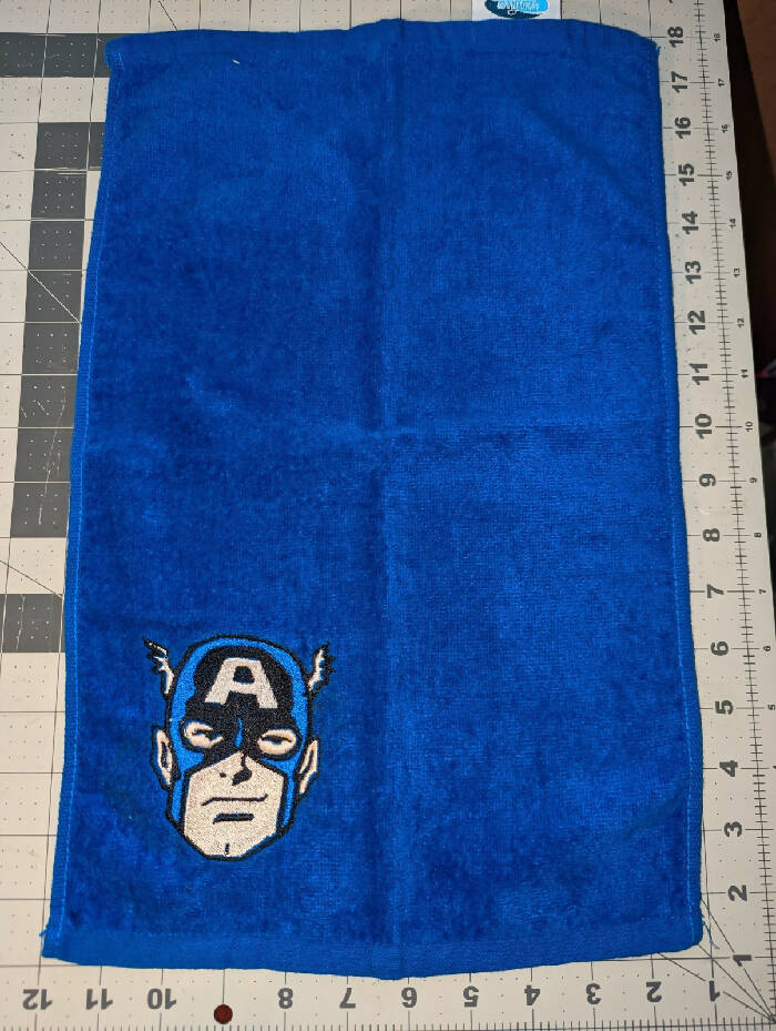 Captain America Face Velour Towel