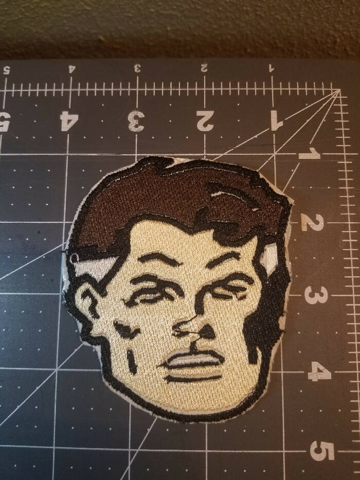 Monsieur Incroyable Face Iron On Patch
