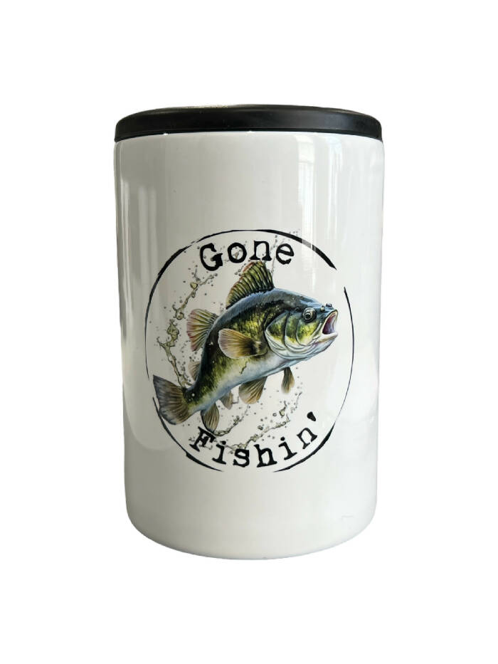 Gone Fishin’ 12 oz can koozie