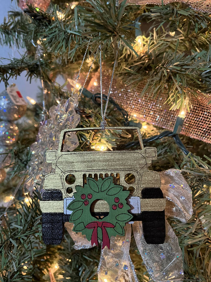 Jeep Christmas ornament you choose color