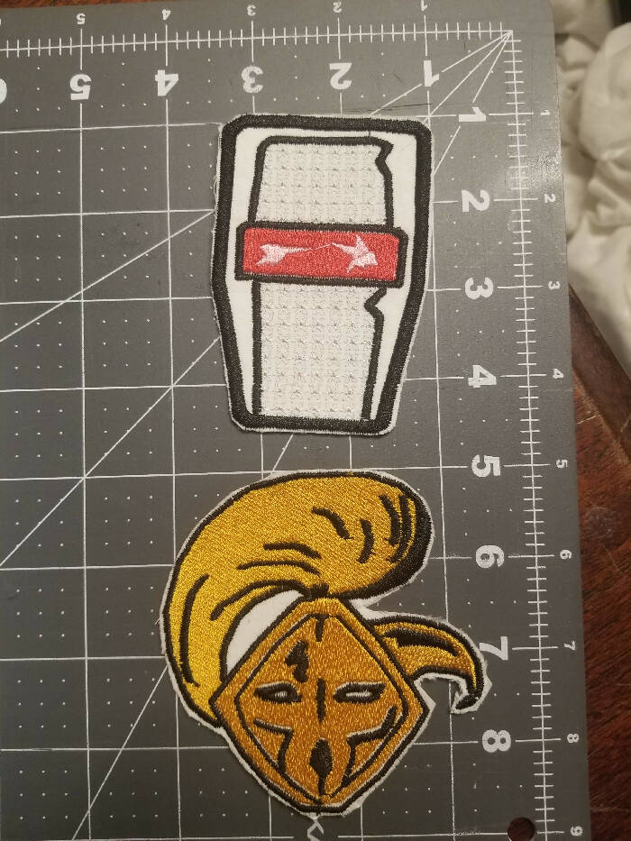 ROM Space Knight Face Iron On Patch