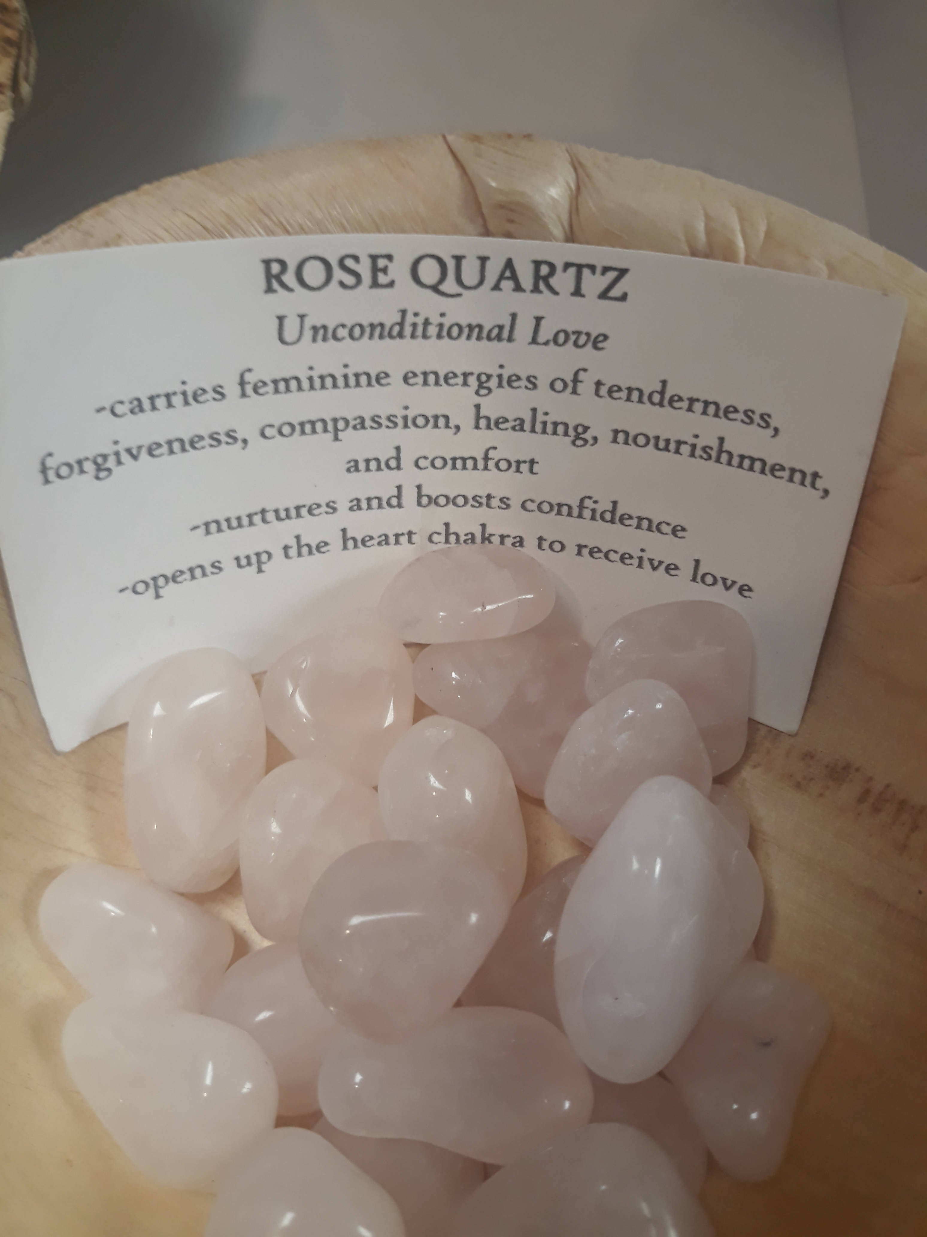 Rose quartz tumbled stone