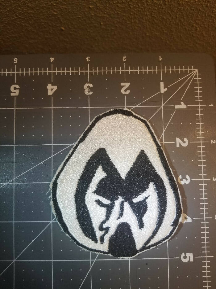 Night Warrior Face Iron On Patch