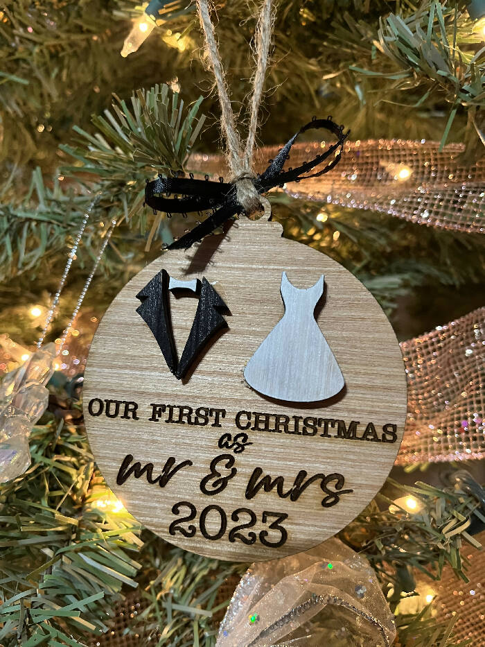 2023 first Christmas as Mr & mrs ornament