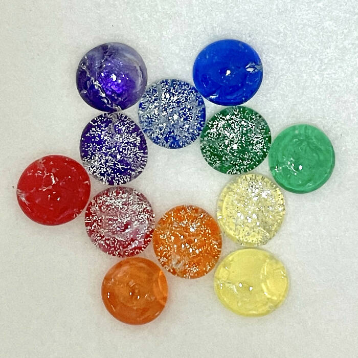 Rainbow Shattered Glass Magnet Set (6 Magnets)