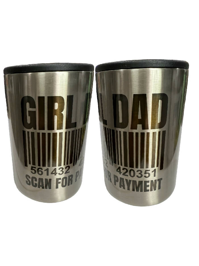 Girl Dad Scan for payment 12 oz can koozie