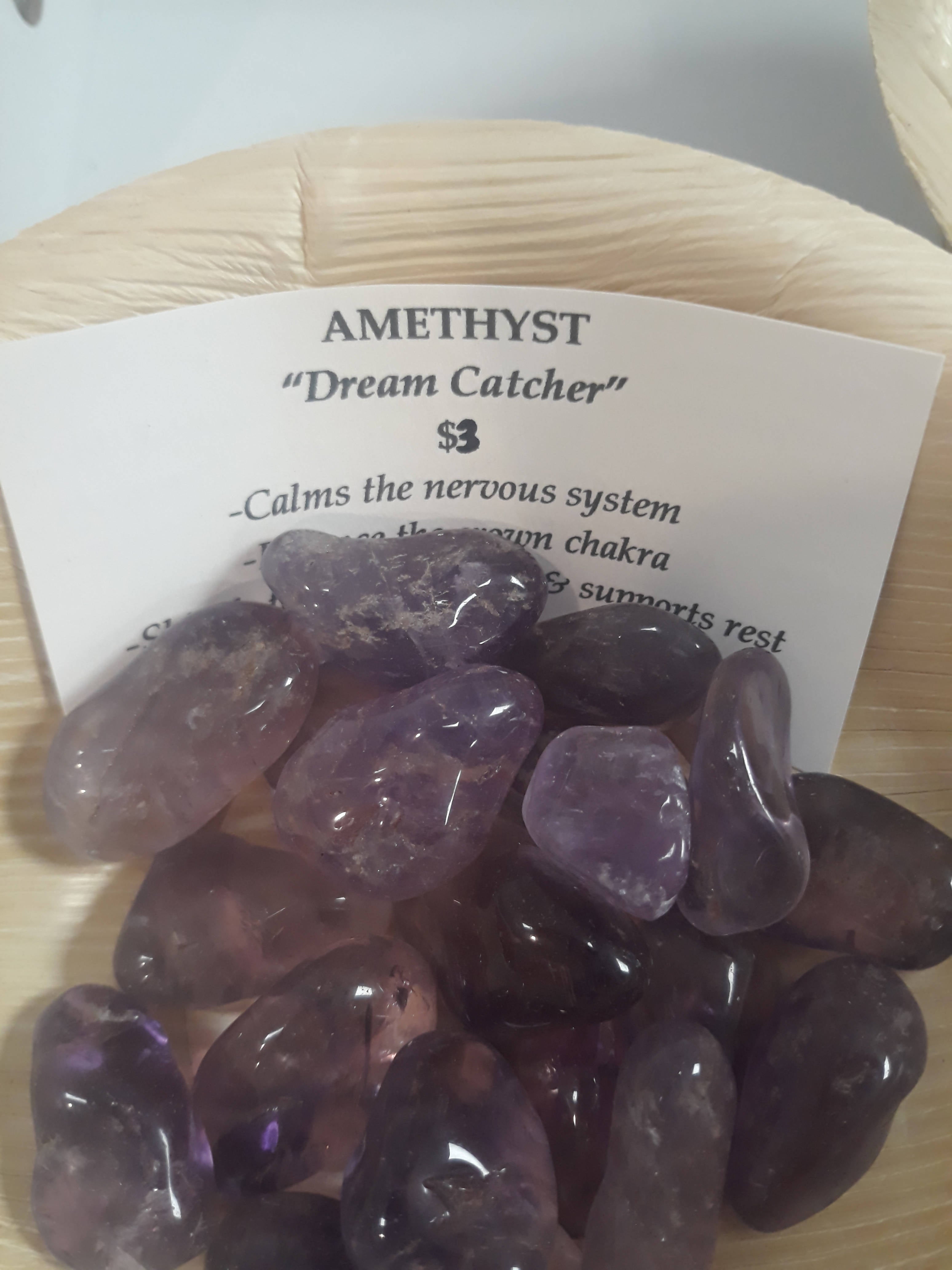 Amethyst tumbled stone
