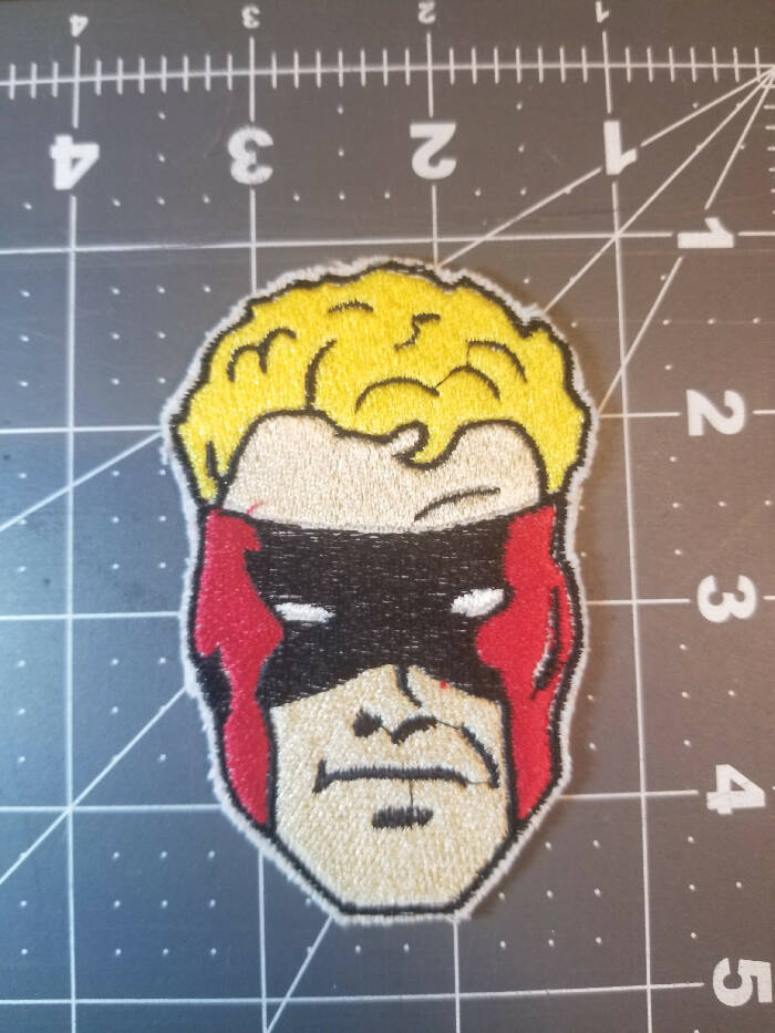 Bigger Boy Face Iron On Patch
