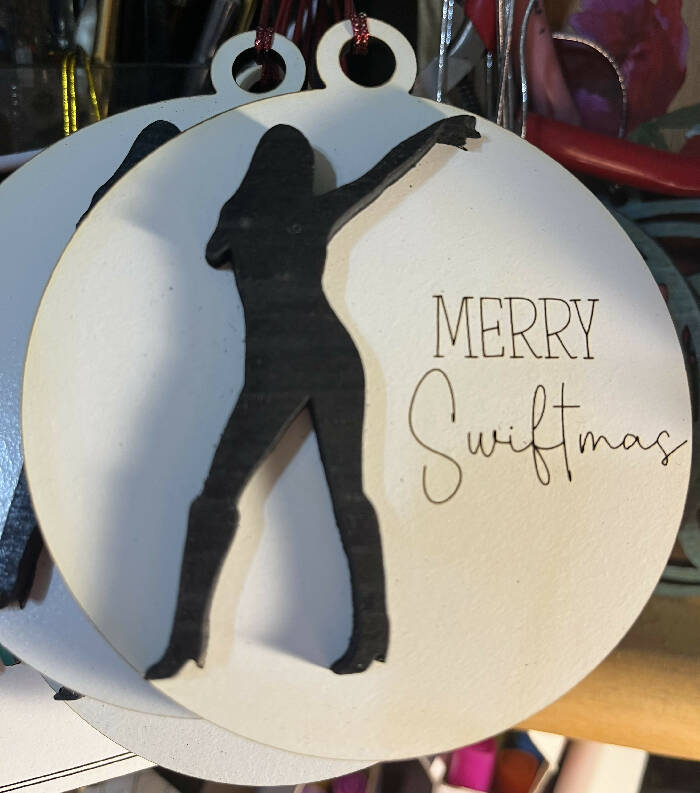 Merry swift as Christmas ornament