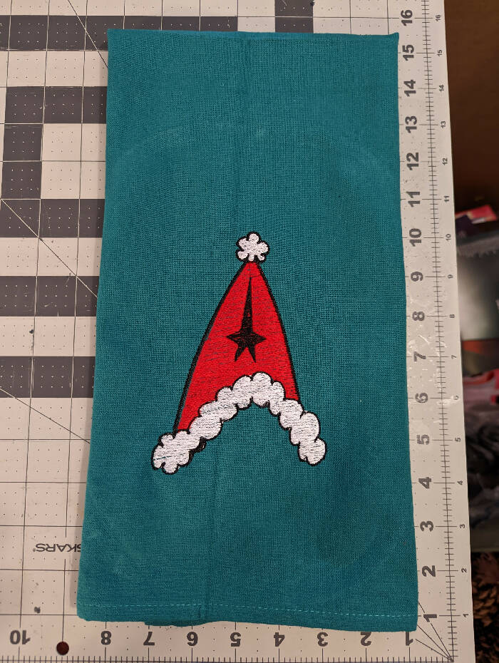Santa Trek Hat Christmas Decor Towel