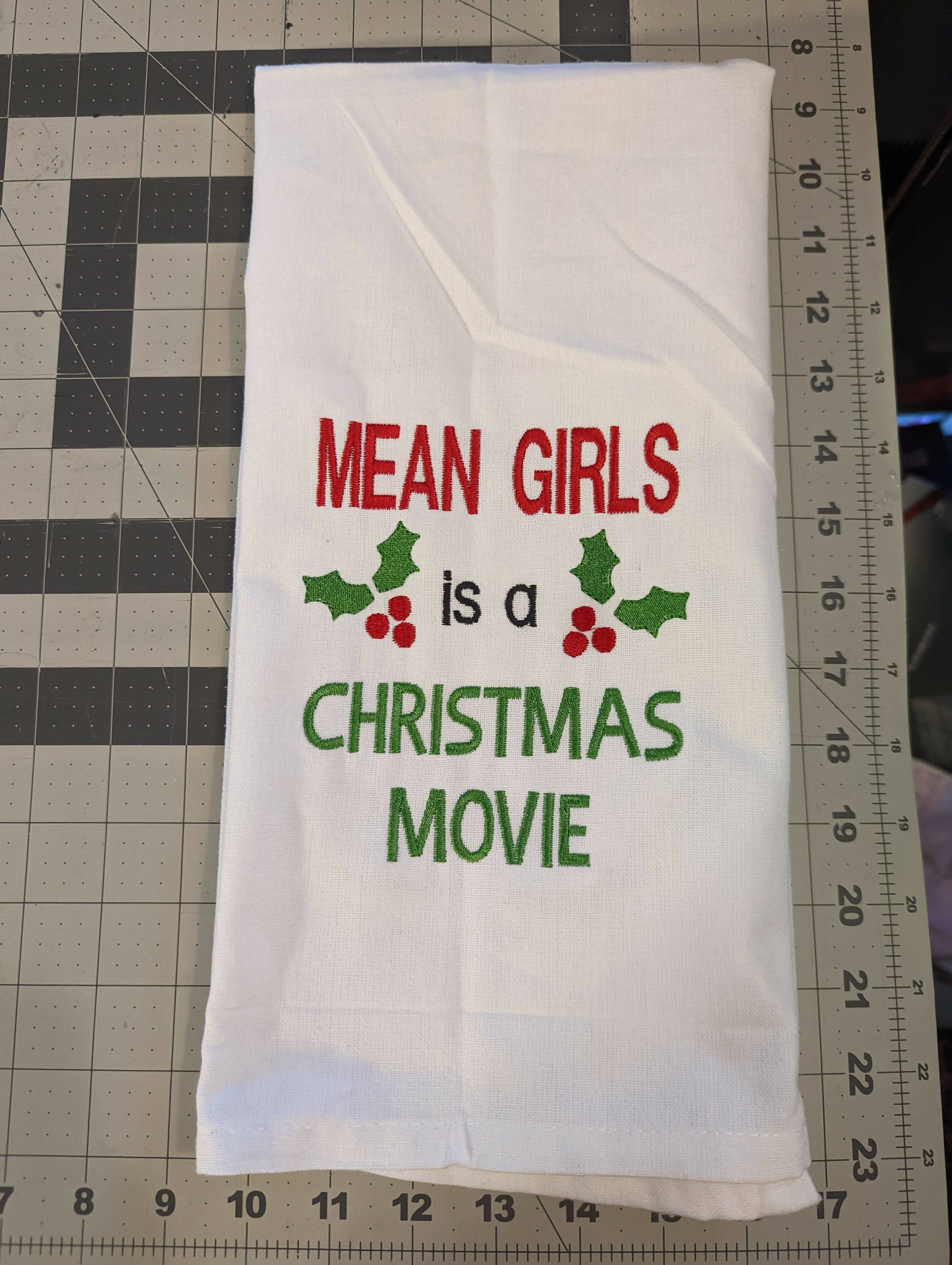 Means Girls Christmas Decor Towel