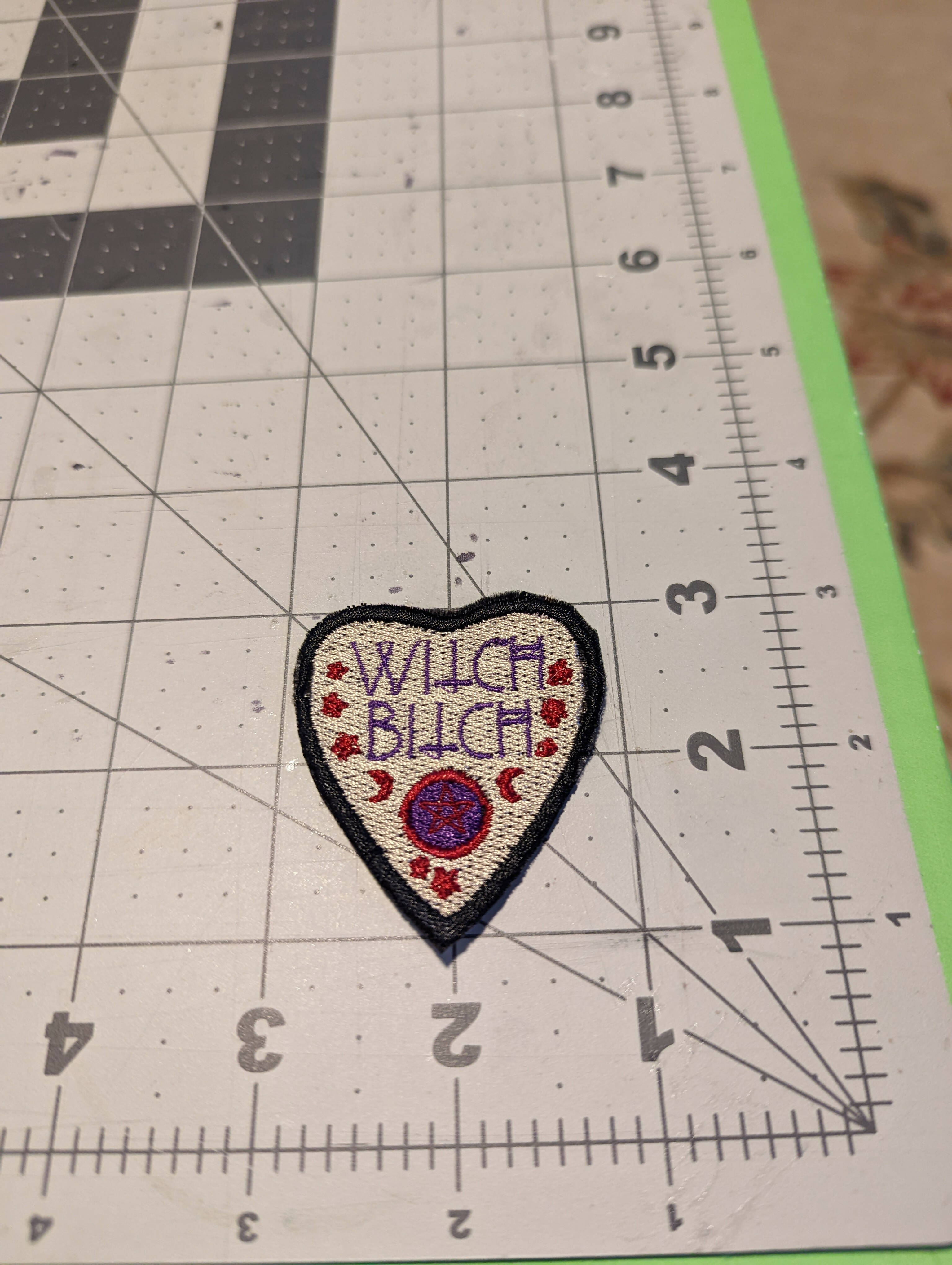 Witch B Iron On Patch