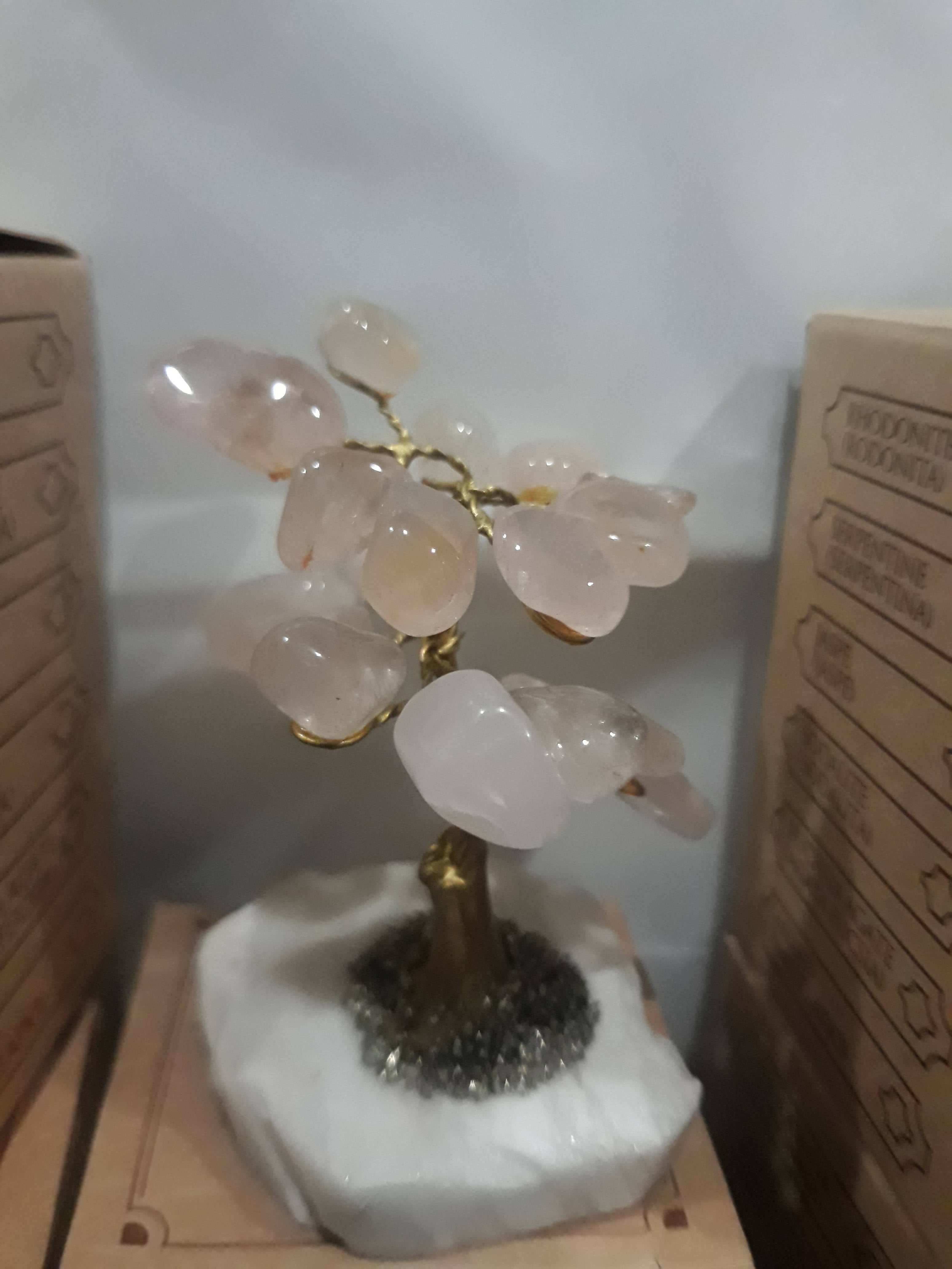 Rose quartz tree