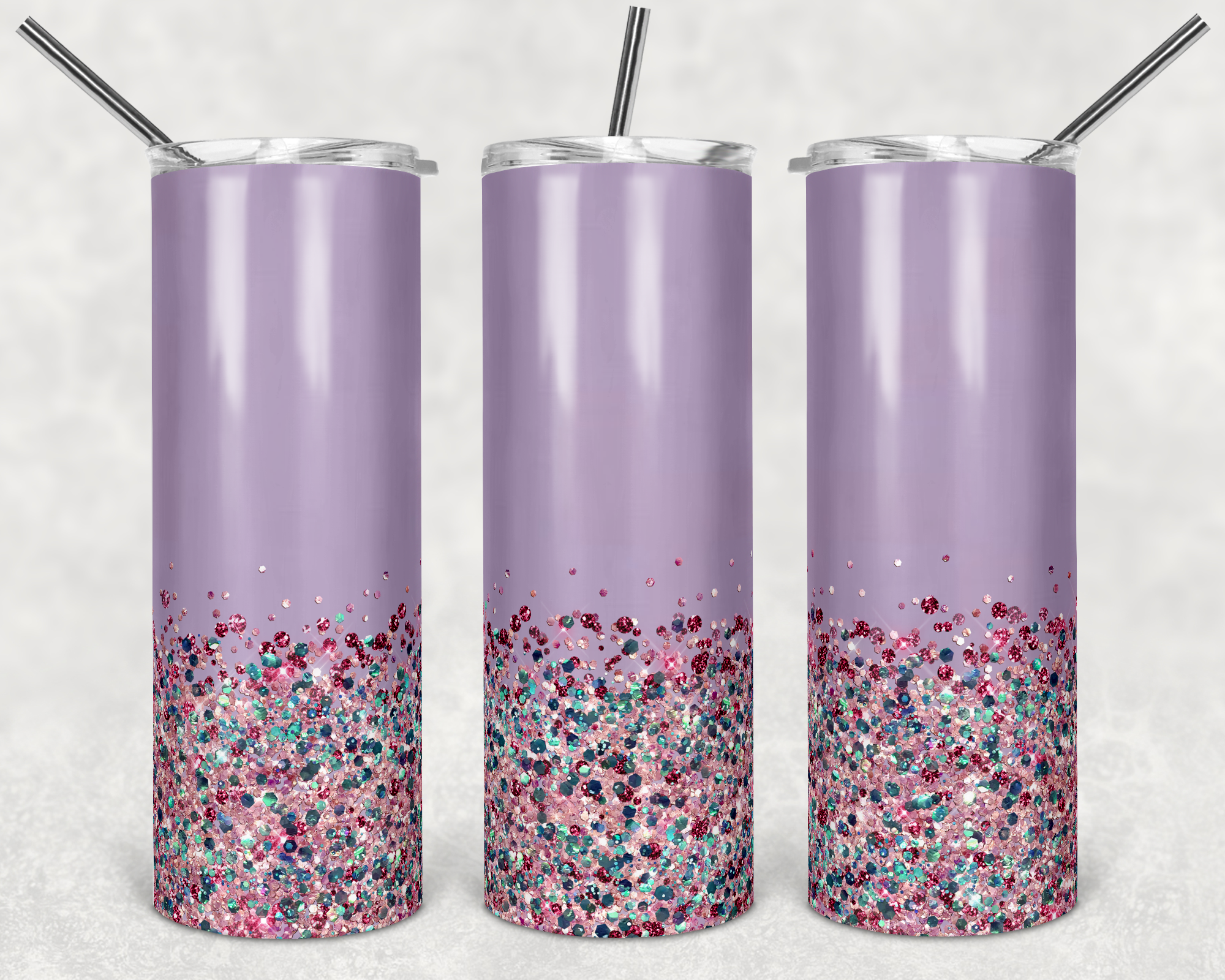 Lavender & Confetti Glitter  - 20oz Tumbler