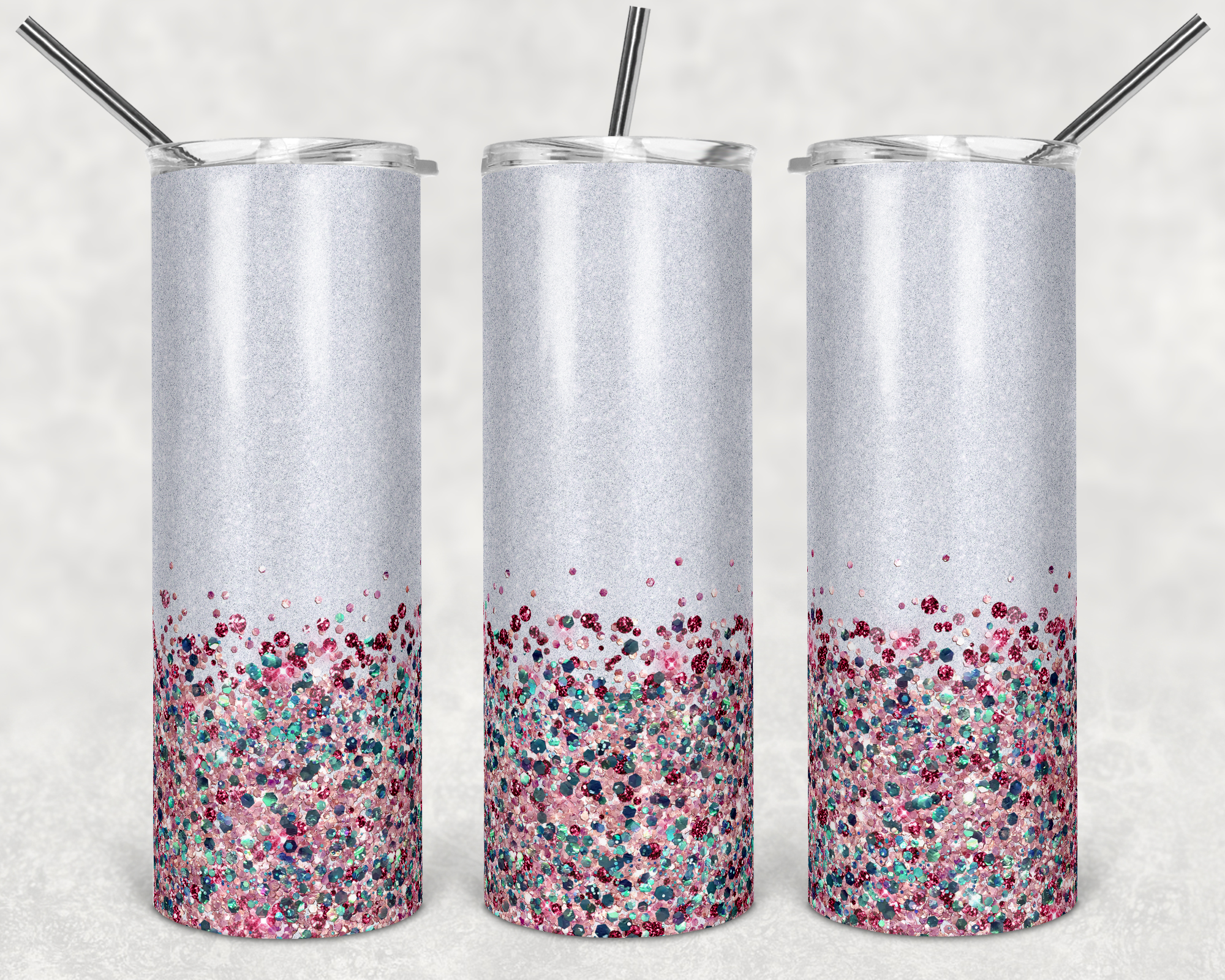 Light Lavender Glitter with Confetti Glitter - 20oz Tumbler