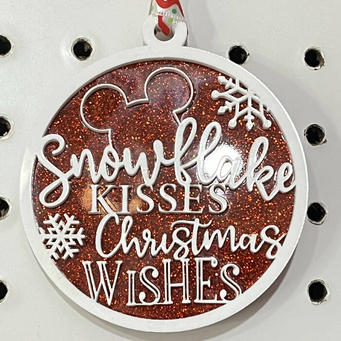 Mickey glittery Christmas ornament